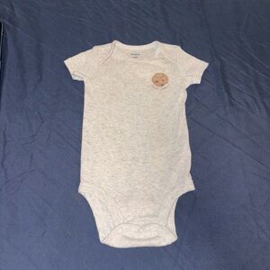 Carter's Cream Bodysuit with Bear Patch